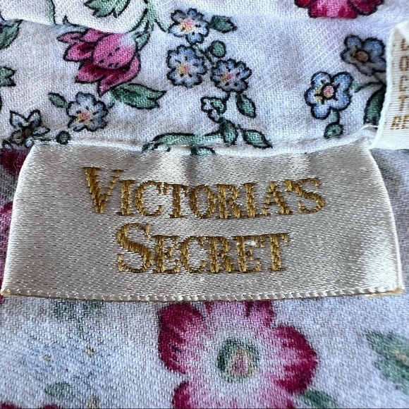 VTG Victoria’s Secret Gold Label Sleep Shirt Medium Large Pink Floral Hong Kong - Picture 9 of 12